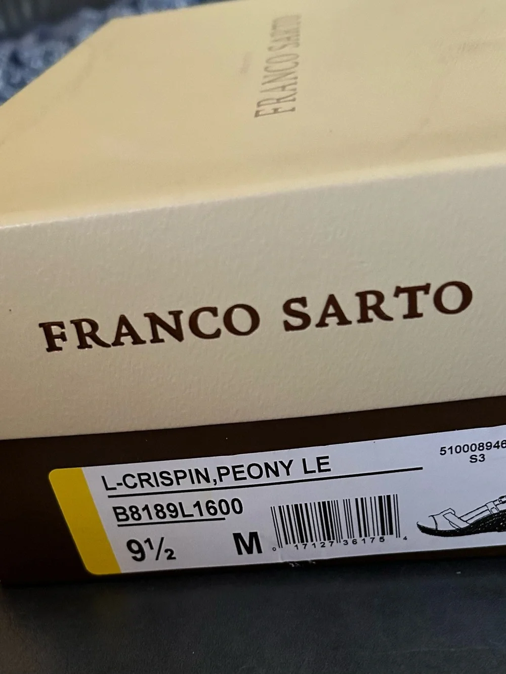 Franco Sarto Coral-Red Leather Espadrille Wedge Sandals- 3 in wedge